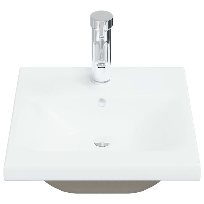 VidaXL Lavabo encastré avec robinet 42x39x18 cm céramique blanc 148623