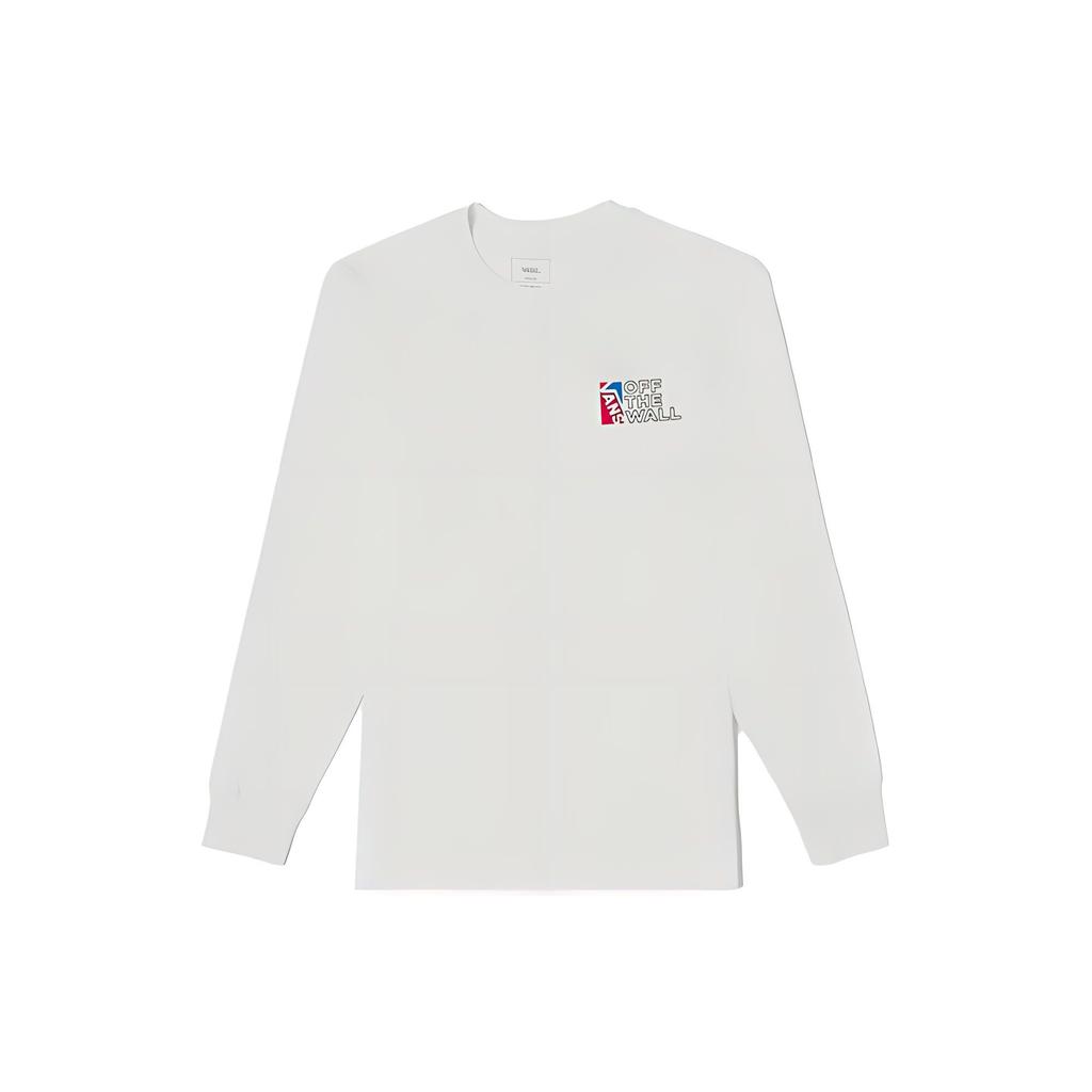 Vans Letter Crew Neck Pullover Long Sleeve T-Shirt Unisex Tops White VN0A54NWWHT