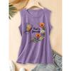 2026 New spring, summer, and autumn women's round-neck design Orange Blossom and Colorful Butterflies Inspirational English Daily Commuting
