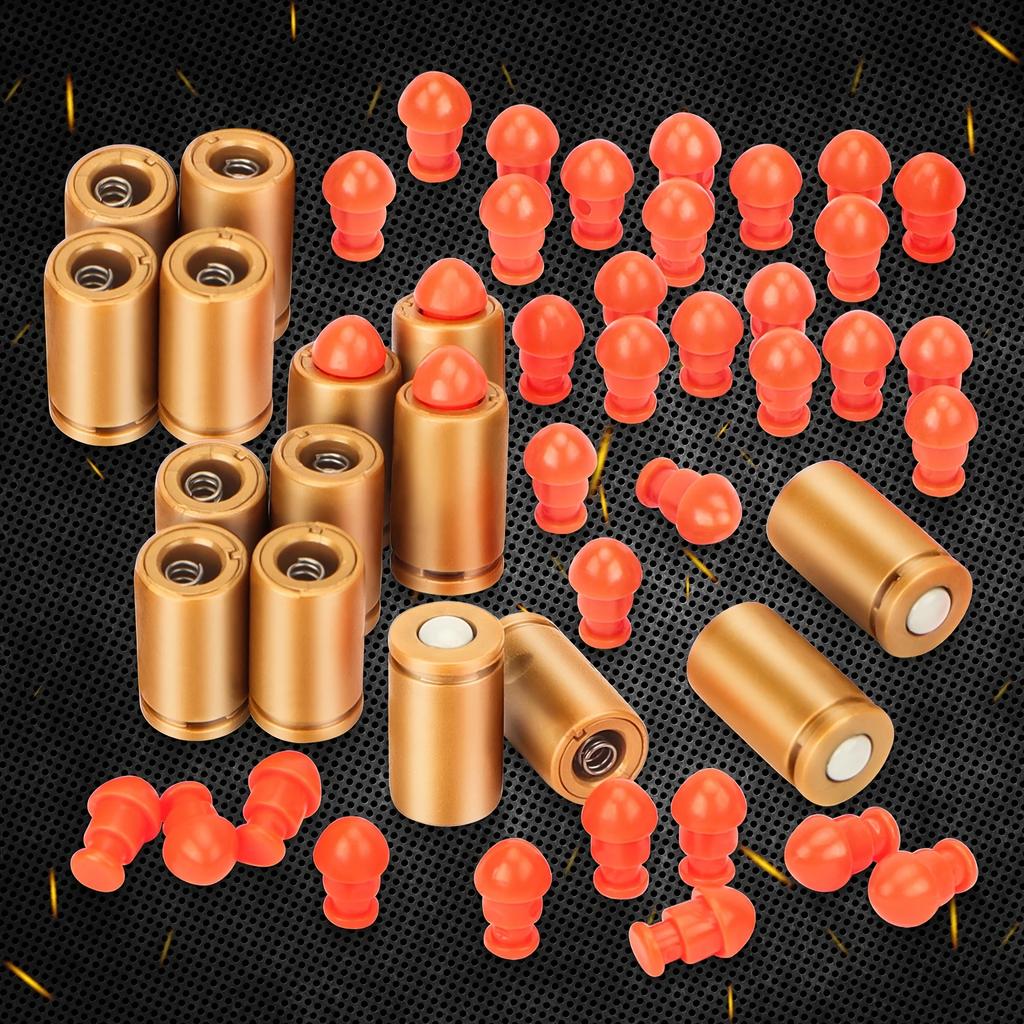 WUniversal Fit Soft Toy Gun Refill Kit, Reusable Soft Shells & Bullets Durable Safe For Action-Packed Shooting Strike