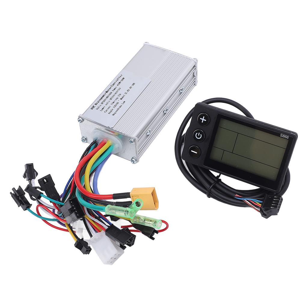 Electric Brushless Controller Kit 36V 48V 60V 450W 500W Sine Wave Aluminum Alloy Electric Controller with S866 LCD