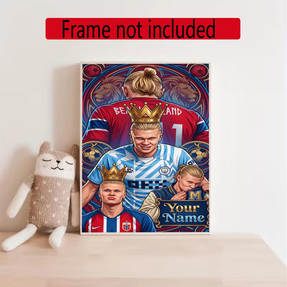 Haaland Customize Your Name Diamond Painting Round Diamond Rhinestones Mosaic Diamond Embroidery Wall Paintings Rhinestones Gift Frameless