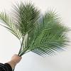 Artificial Plastic Palm Leaves Three Pronged Greenery Wedding Props Photography