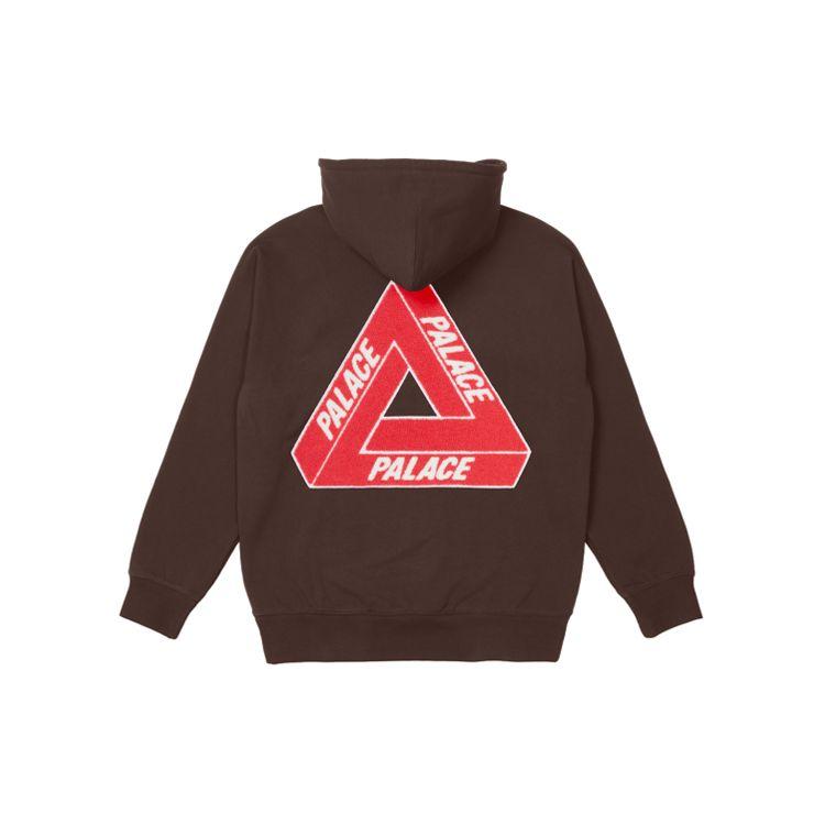 Palace FW21 Ultimo Series Tri-Chenille Hooded Sweatshirt With Triangle Logo Men Hoodies Brown PAL-FW21-316