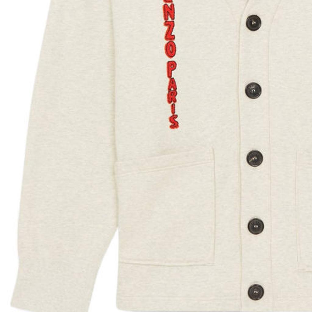 KENZO Drawn Varsity Oversized Knit Cardigan FE55SW1434ME-93