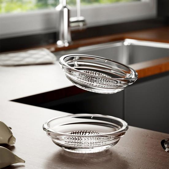 Yousheng 2 ks Japonská skleněná struhadla Miska na koření 60 ml Mini miska na dip s drážkami na strouhání Multifunkční nástroje na krájení zázvoru, česneku a cibule