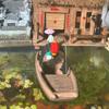 Chinese Boat Ornament Miniature Aquarium Display Wooden Landscape Decoration