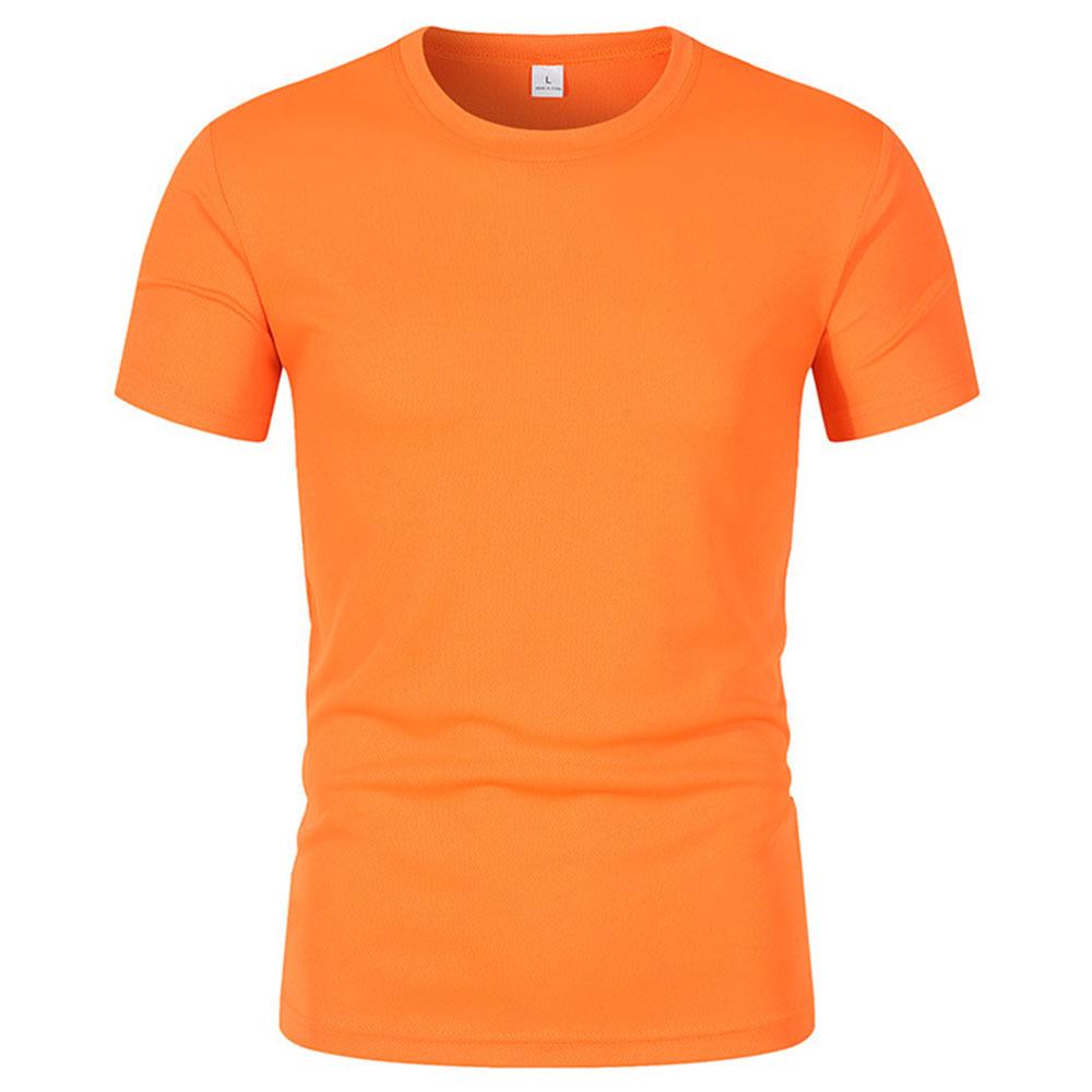 Men's Summer Quick-Dry Mesh T-Shirt - Short Sleeve, Round Neck, Solid Color Fashion Top