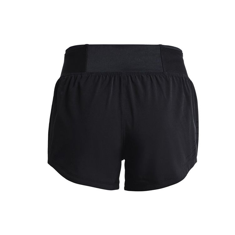 Under Armour Speedpocket Logo Solid Waist Shorts Women Shorts Black 1361379-001