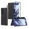 Custodia con Cinturino da Polso e Cerniera Magnetica per Samsung Galaxy Z Fold 7 6 5 con Porta Penna Copertura Protettiva in Vetro per Custodia Galaxy Z Fold7