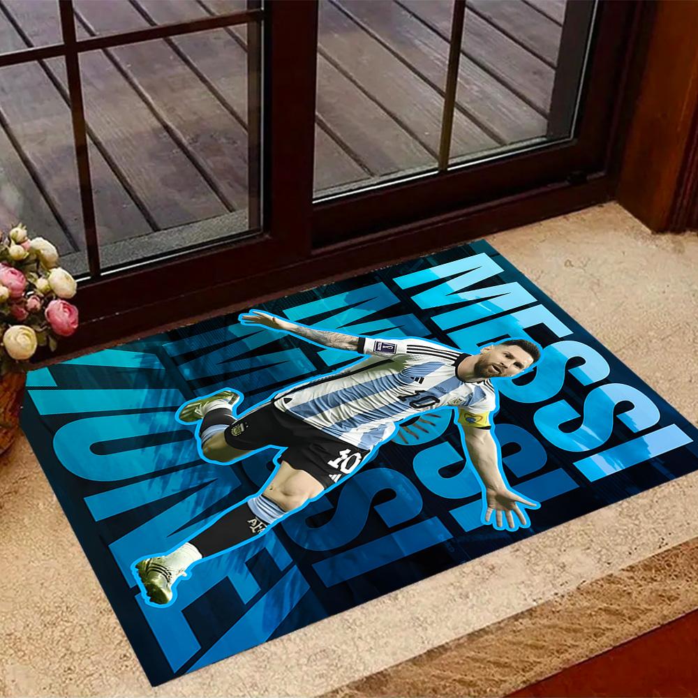 Tappeto da Pavimento Tappeto da Ufficio Celebrazione Messi dell'Argentina Perfetto per Ingresso Soggiorni Balcone Corridoio Tappeto Antiscivolo Decora Uffici