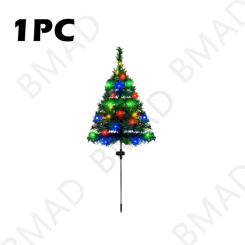 

Outdoor Solar Christmas Tree Lights Waterproof LED Garden Lamps For Lawn Patio Landscape Decoration Party Decor as show