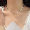 Double-layer Snake Bone Chain Ring Necklace Personalized Fashion Short Necklace Women's High-end Collarbone Chain