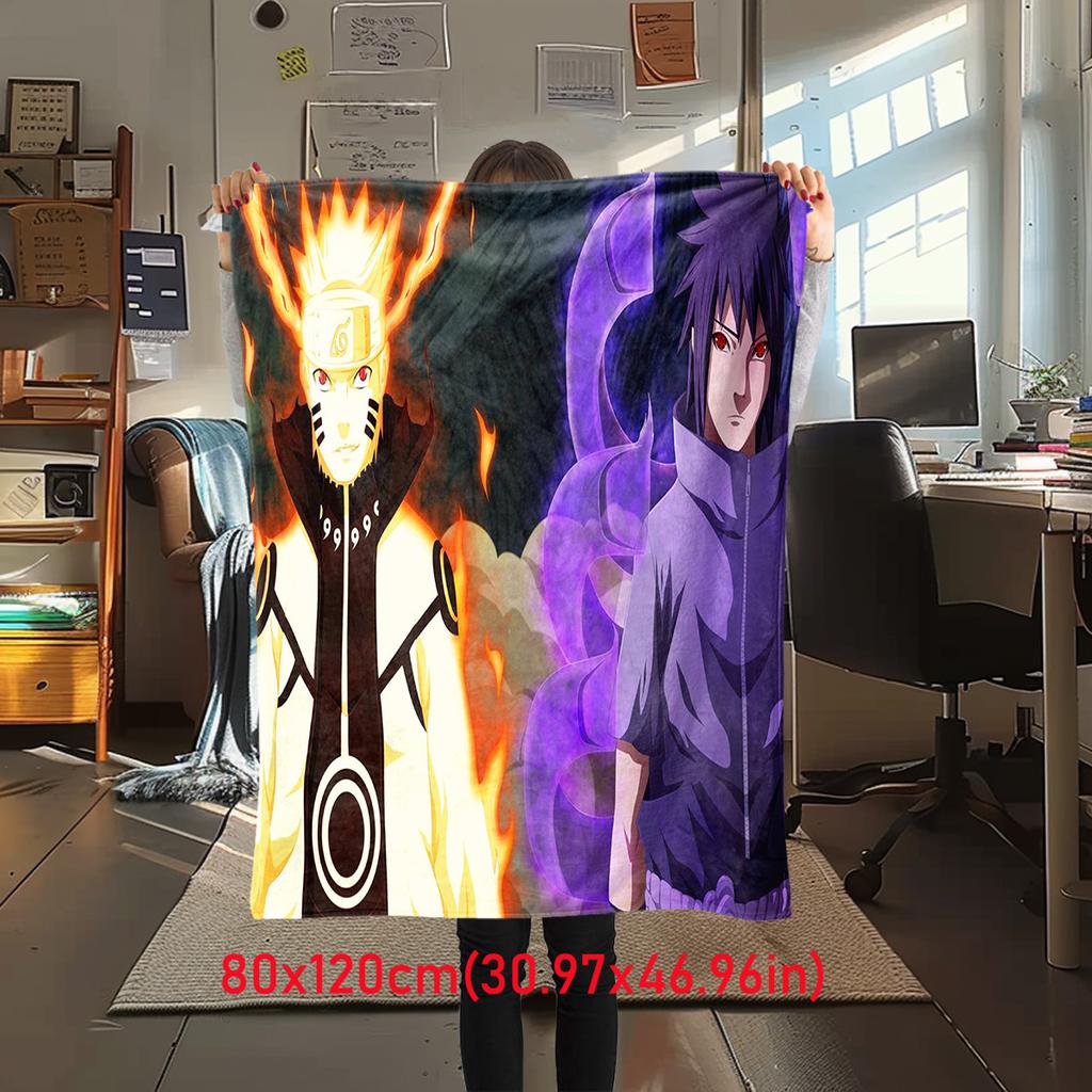 Japanese anime cartoon NARUTO famous Uzumaki Naruto blanket soft home furnishing nap decoration four seasons warm Sherpa blanket B11