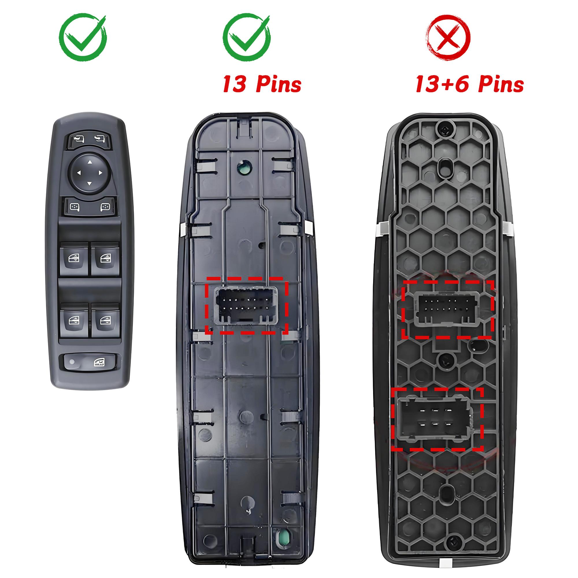 

25400-0015R Window Lifter Switch Button Panel for Renault Fluence Megane 3 Laguna 3 2008 2009 2010 2011 2012 2013 2014 2015 2016 25400-0015R 13pins