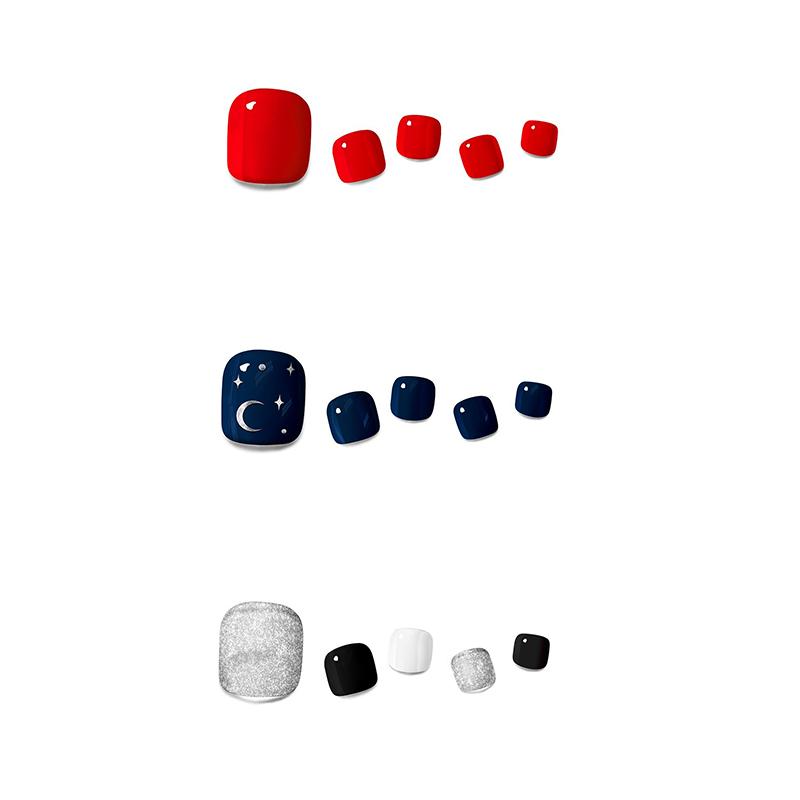 Korean Gel Nail Stickers + UV Lamp | Salon Look at Home | No Glue Needed PEDI VER.