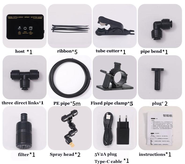 Rainforest Sprayer Control Automatic Mist Timing Spray System Kit  Touch Screen Irrigation Timer Reptile Sprayer Humidifier