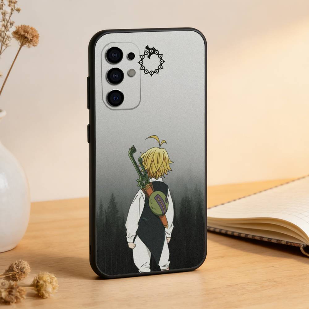 Custodia per Telefono Sette Peccati Capitali Per Samsung S25,S24,S21,S22,S23,S30,Ultra,S20,Plus,Fe,Copertura Nera in Morbido Silicone
