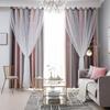 Color Starlight Curtains, Color Striped Hollow Star Curtains, Suitable For Children's Girls Bedroom And Living Room