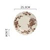 SOLECASA European Style Retro Ceramic Tableware Rose Pattern Bowl Plates Dessert Dish Spaghetti Plate Fruit Salad Bowl household