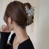 Agraf de păr cu ciucuri fluture Vintage femei Extraterestru rafinat Metal Gheara pentru păr pentru fete la modă Accesorii pentru păr