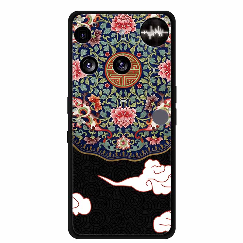 Flowers Case For Nothing Phone 3 Phone3 Soft Silicone Phone Cover Funda Black TPU Protective Bumper Coque for Nothing Phone (3)