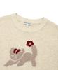 WACKY WILLY Women'S Leo Graphic Grunge Pullover Cream