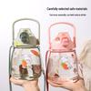 JIN MING LI 1.3L Transparent Kids' Straw Water Bottle
