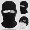 2In1 Maske Mütze Herren Winter Sturmhaube Mützen Strickmützen Mode Vollgesicht Skihaube Taktische Radfahren Ohrenschützer Mütze Gestrickt