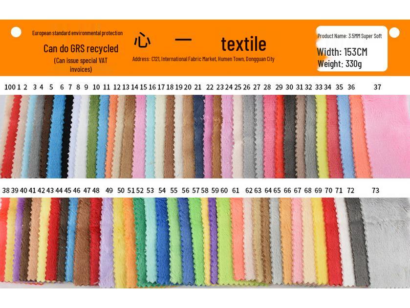 Crystal Velvet Fabric: 3mm-5mm Pile Height, Plush Lining for Luggage, Shoes, Toys, and More, Super Soft