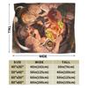 Japanese Anime Dungeon Meshi Plush Blanket Delicious In Dungeon Vintage Throw Blanket for Home Hotel Sofa 125*100cm Rug Piece,