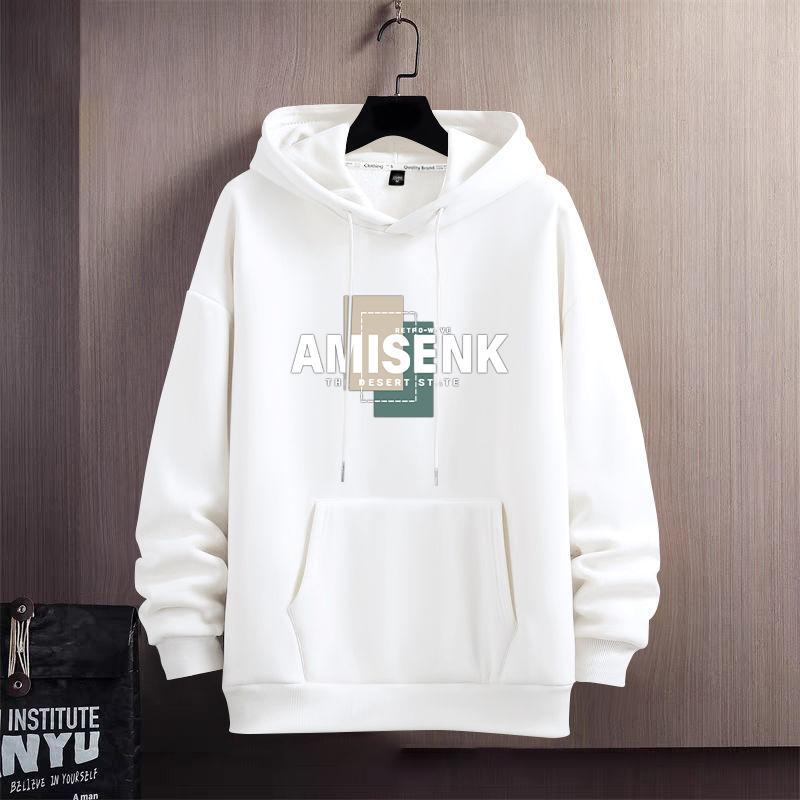 

Men s Autumn And Winter Thick Loose Hoodie Jacket XXXL белый