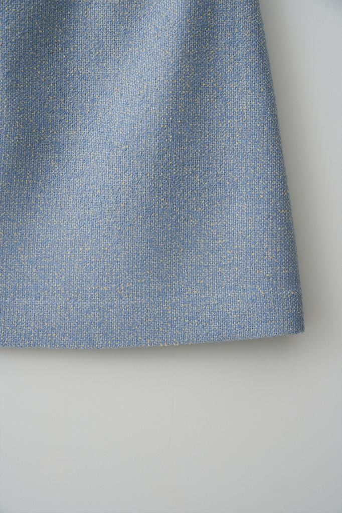 The Penny Tweed Mini Skirt - Sky Blue
