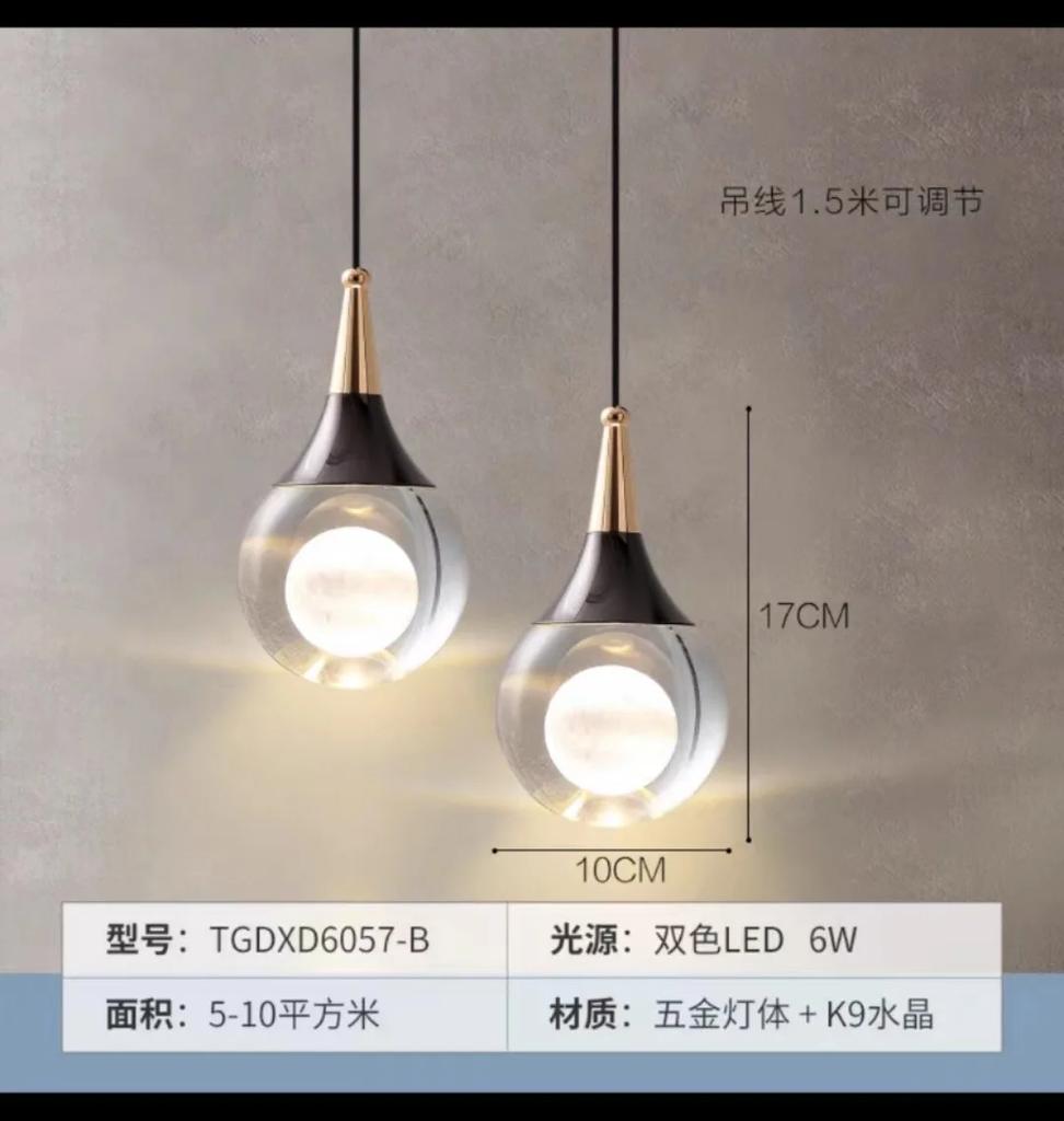 Europe Restaurant Decor Crystal Led Ball Pendant Light Sconce Night Lamparas Bedroom Kitchen Chandelier Lamp Dining Room Lights