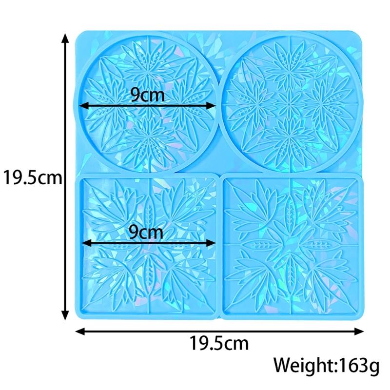Cup Mat Resin Mold Holographic Coaster Silicone Mold Multi-functional Drink Coasters Epoxy Casting Mold DIY Art Tool