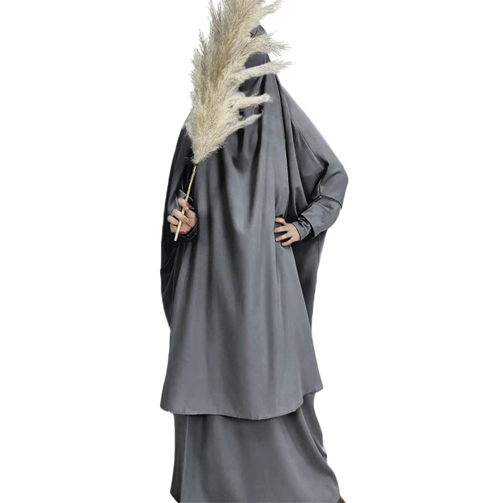 

Мусульманский женский комбинезон платье из двух частей комплект длинные платья One Size