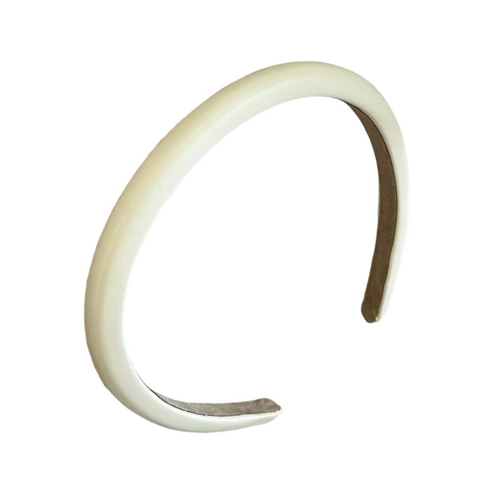 Padded Women Headband Leather Temperament Hair Band Casual Thin Headband  Fashion Accessories бежевый
