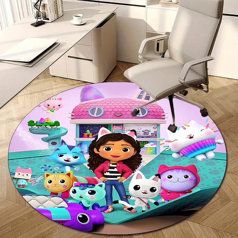1pc Gaby's Bubble House3 Design Printed Area Round Carpet for Bedroom Living Room Home Decor Rugs Mat Non Slip Mat Rug for Bedside