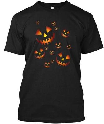 Halloween Kürbis T-Shirt Hergestellt in den USA Größe S bis 5XL