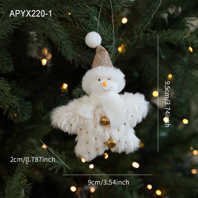 Белое плюшевое рождественское украшение - Милый кулон в виде куклы