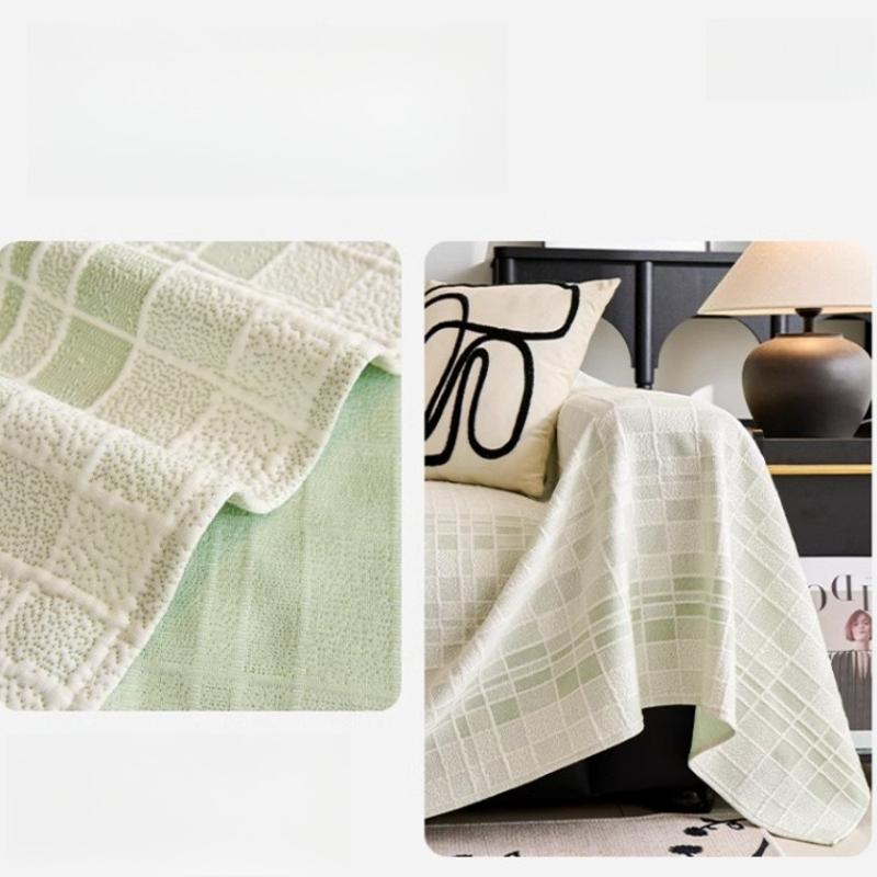 Ice silk summer sofa cover fabric cushion sofa cushion anti-slip cat scratch cover cover