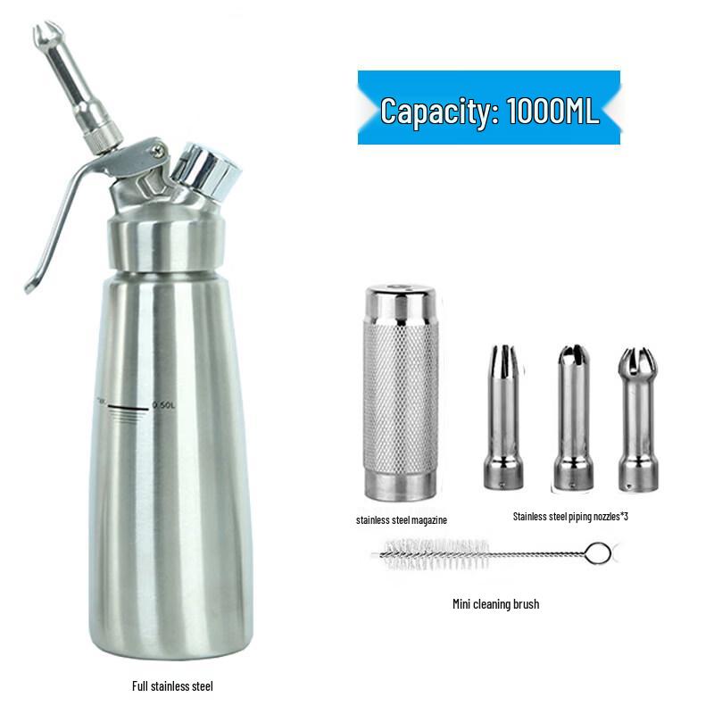 Yingtang 1000ml Stainless Steel Whipped Cream Dispenser