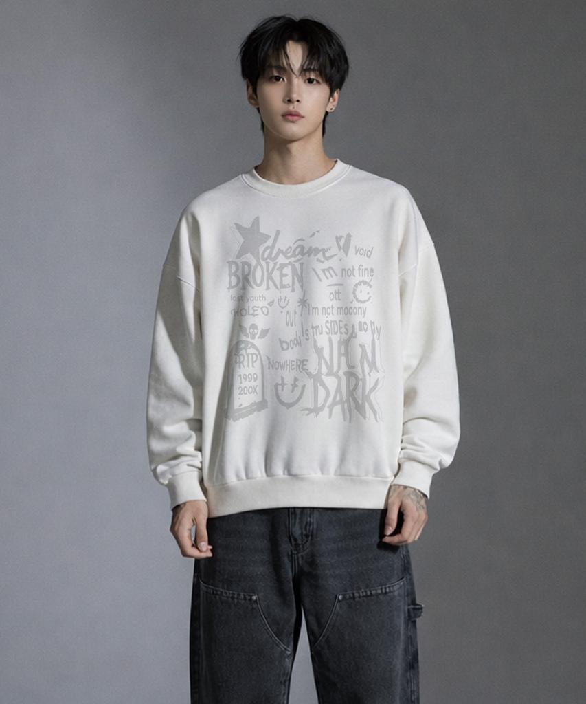 VANNWORKS Broken Star Sweatshirt (Vls0220) Weiß (Typ A)