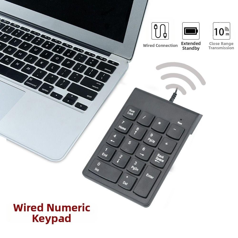 Efficient Mini Wired Numeric Keypad Ergonomic Portable USB Digital Keyboard Compact Professional Notebook Keyboard Accounting