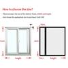 Latest mosquito and insect screen window with side zipper design, self-adhesive and customizable size