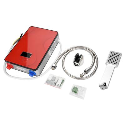 220V 6500W Tankless Instant Electric Hot Water Heater for Home Bathroom Shower Red Color