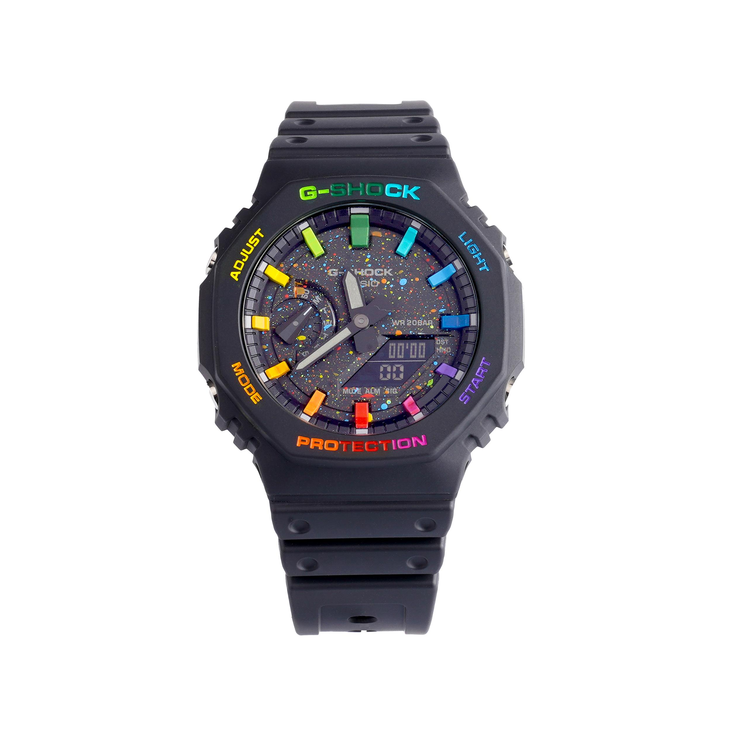 

CASIO Men Liquid Crystal/Analog Dual Display Series Watch GA-2100-1AERP GA-2100-1AERP Rainbow Candy Watch Dial