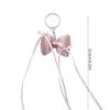 Fashion Ribbon Bowknot Keyring 3D Butterfly Knot Pendant Keychain Colorful Phone Lanyard Multifunctional Bag Accessory