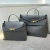 Leather handbag bag old money high-end women's bag