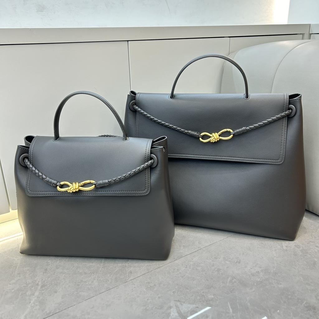 Leather handbag bag old money high-end women's bag